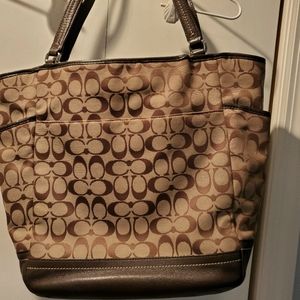 Practically new medium size Coach tote bag